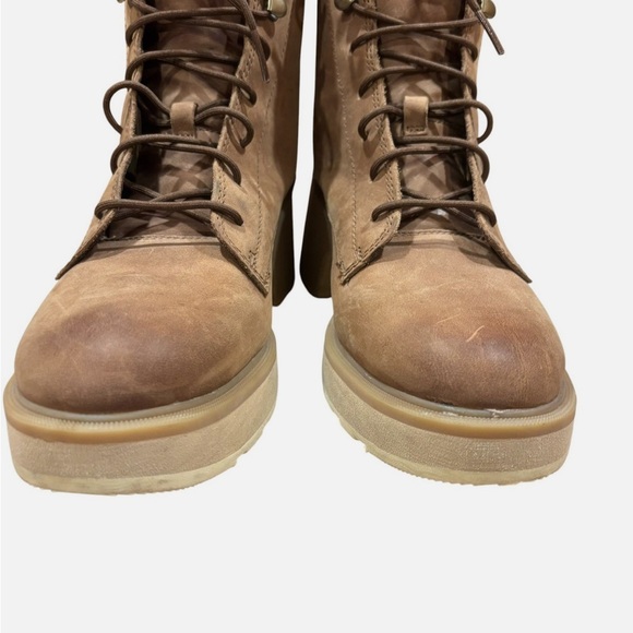 SOREL Hi-Line Platform Chunky Heel Lace up Ankle Boot 9 - Picture 3 of 9